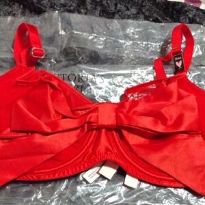 Victoria's Secret Bold Red Satin Bra